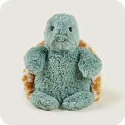 Warmies baby turtle plush toy with friendly face and soft fur

