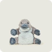 Warmies Junior Platypus plush toy sitting upright