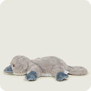 Side profile of Warmies Junior Platypus plush toy