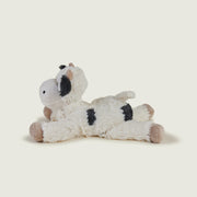 Side view of Warmies Laying Cow showing soft black spots