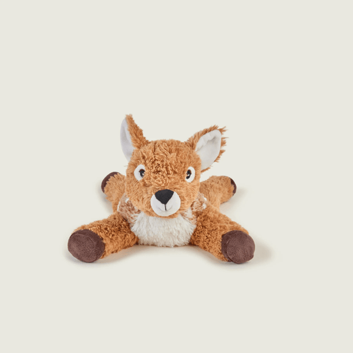 Front view of Warmies Laying Deer heatable plush toy