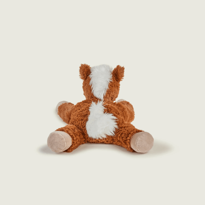 Back view of Warmies Laying Horse heatable plush toy