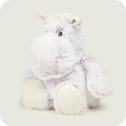Angled front view of Warmies Marshmallow Hippo plush toy
