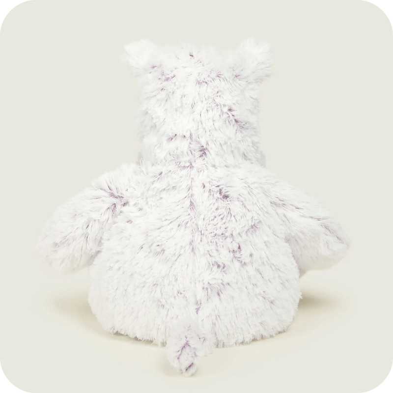 Back view of Warmies Marshmallow Hippo plush toy