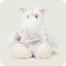 Front view of Warmies Marshmallow Hippo heatable plush toy