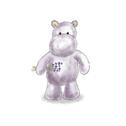 Illustration of Warmies Marshmallow Hippo plush toy