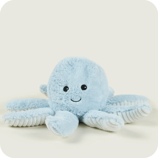 Warmies Octopus heatable plush toy in soft blue