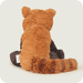 Back view of Warmies Red Panda plush toy with striped tail