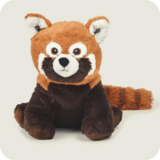 Front view of Warmies Red Panda heatable plush toy