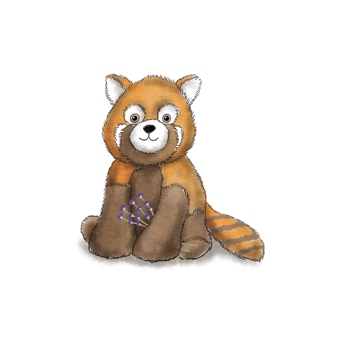 Illustration of Warmies Red Panda plush toy