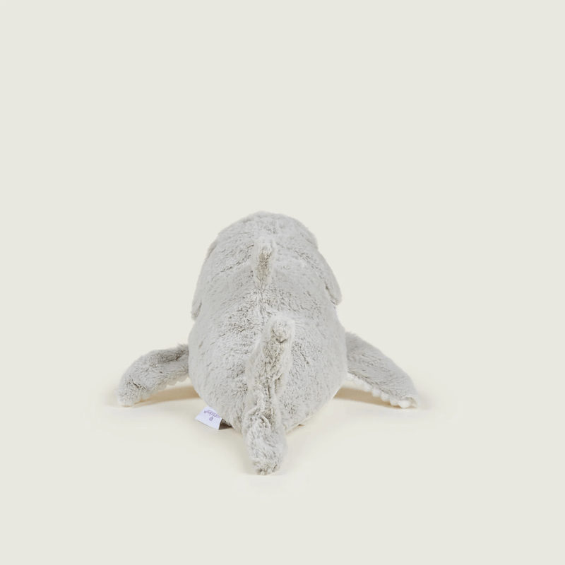 Back view of Warmies Shark heatable plush toy