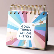 Weekly Positivity Floral Desktop Flip Chart - Something Different Gift Shop