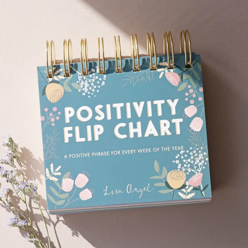 Weekly Positivity Floral Desktop Flip Chart - Something Different Gift Shop