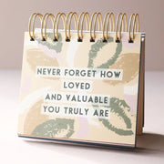 Weekly Positivity Floral Desktop Flip Chart - Something Different Gift Shop