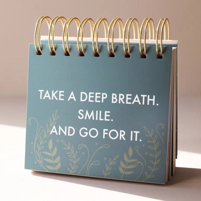 Weekly Positivity Floral Desktop Flip Chart - Something Different Gift Shop
