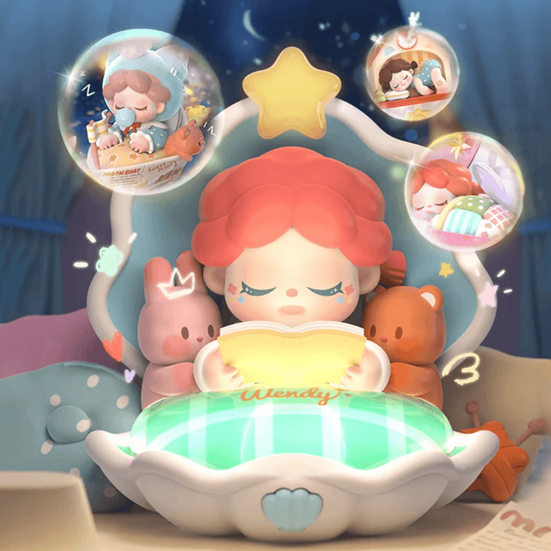 Super hidden Wendy reading in seashell bed with dream bubbles – rarity 1/144
