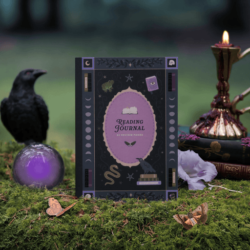 Whimsy Witch Reading Journal styled as a witchy gift for book lovers