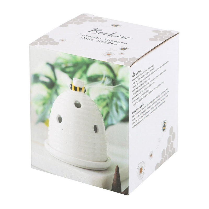 White Beehive Incense Cone Burner - Something Different Gift Shop