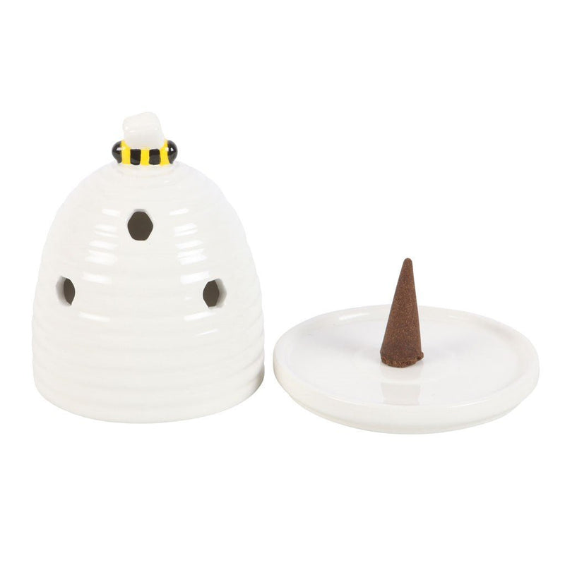 White Beehive Incense Cone Burner - Something Different Gift Shop