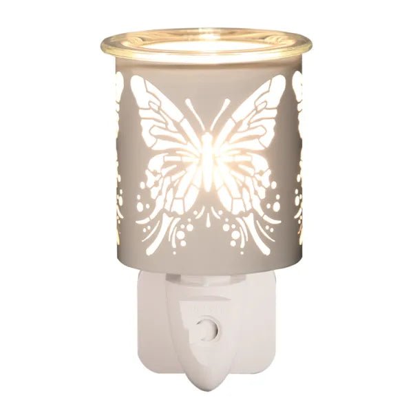 White Butterfly Plug - In Wax Melt Burner - Something Different Gift Shop
