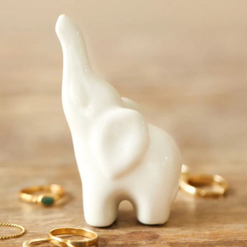 Lisa Angel White Ceramic Elephant Ring Holder – Something Different Gift Shop