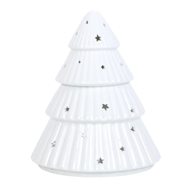 White Christmas Tree Oil Burner - Something Different Gift Shop