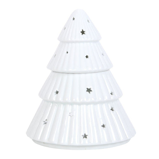 White Christmas Tree Oil Burner - Something Different Gift Shop