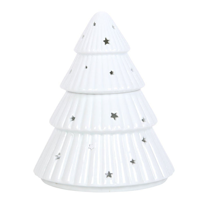 White Christmas Tree Oil Burner - Something Different Gift Shop