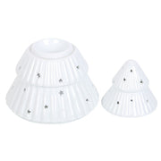 White Christmas Tree Oil Burner - Something Different Gift Shop