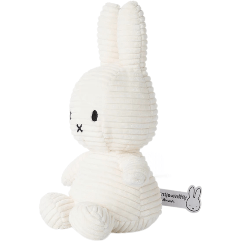 White Corduroy Miffy Plush by Bon Ton Toys - Something Different Gift Shop