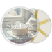 White Dove segmented wax melt pot with creamy white wax segments and clean bathroom-style label design