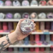 White Dove wax melt pot with soft clean spa-style label