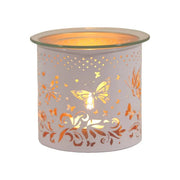 White & Gold Butterfly Cut - Out Wax Melt Burner - Something Different Gift Shop