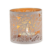 White Leaf Cutout Wax Melt Burner – Botanical Glow Design - Something Different Gift Shop