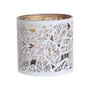 White Leaf Cutout Wax Melt Burner – Botanical Glow Design - Something Different Gift Shop