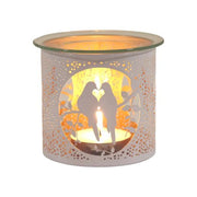 White Lovebirds Wax Melt Burner – Romantic Cutout Design - Something Different Gift Shop