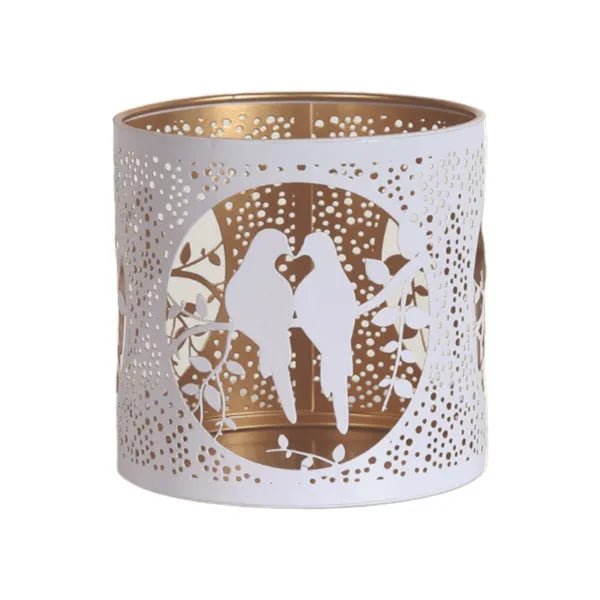 White Lovebirds Wax Melt Burner – Romantic Cutout Design - Something Different Gift Shop