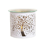 White Tree of Life Wax Melt Burner – Cutout Metal Design - Something Different Gift Shop
