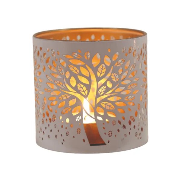 White Tree of Life Wax Melt Burner – Cutout Metal Design - Something Different Gift Shop