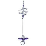 Wild Things amethyst guardian angel crystal cascade suncatcher on white background