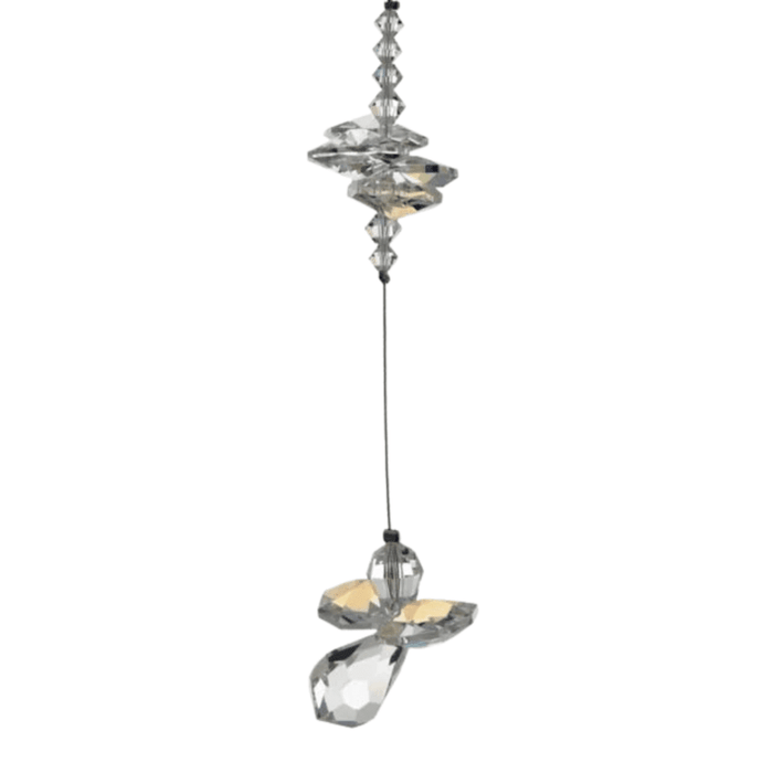 Wild Things Aurora guardian angel crystal cascade suncatcher on white background
