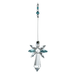 Wild Things blue zircon cascade guardian angel crystal hanging on white background
