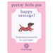 Wild Things Dachshund with Flowers enamel pin in a multi-coloured sausage dog design