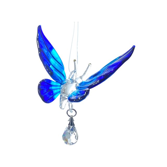 Wild Things Fantasy Glass Flying - Butterfly Sapphire - Something Different Gift Shop