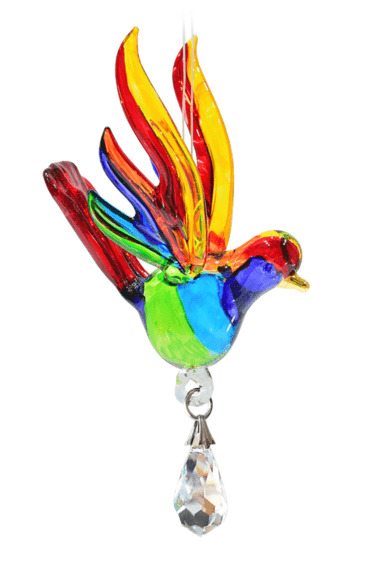 Wild Things Fantasy Glass Flying - Songbird Full Rainbow - Something Different Gift Shop