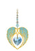 Wild Things Gold Angel Wing Heart - Aquamarine - Something Different Gift Shop