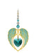 Wild Things Gold Angel Wing Heart - Blue Zircon - Something Different Gift Shop