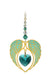 Wild Things Gold Angel Wing Heart - Emerald - Something Different Gift Shop