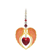 Wild Things gold angel wing heart garnet January birthstone crystal suncatcher on white background