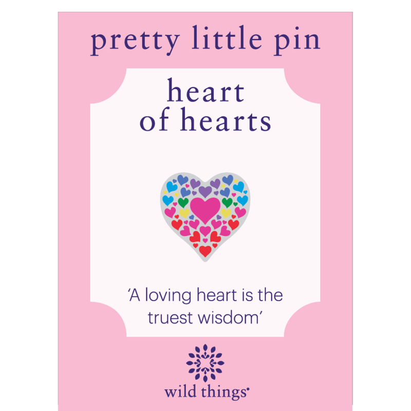 Wild Things Heart of Hearts enamel pin with romantic heart design